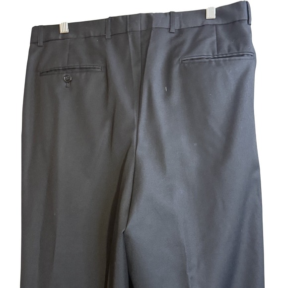 Jones New York Suit Men 44L Black Solid Single Breasted 100%  Wool 36X31 cuffed - Picture 6 of 15